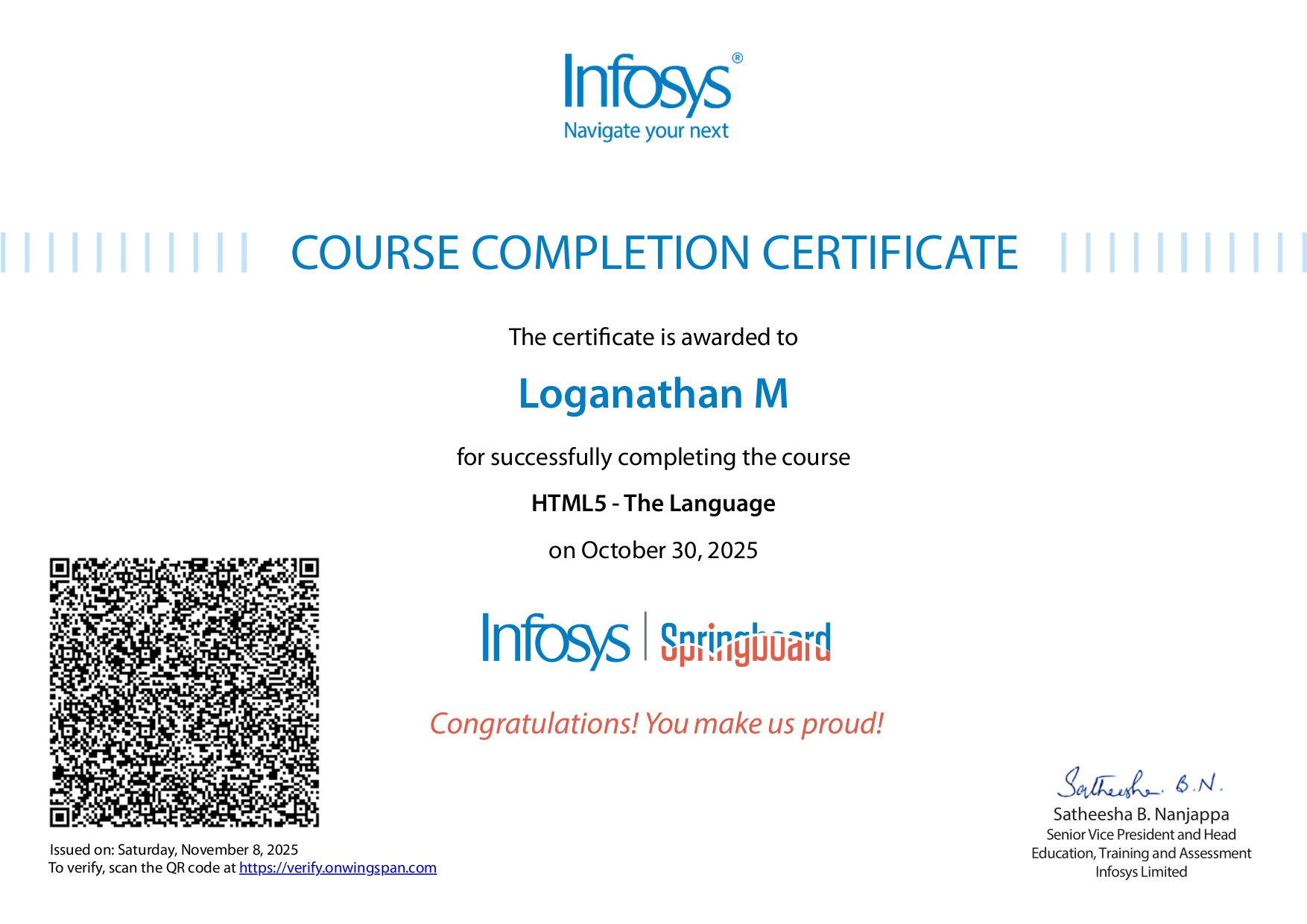 HTML5 Certificate